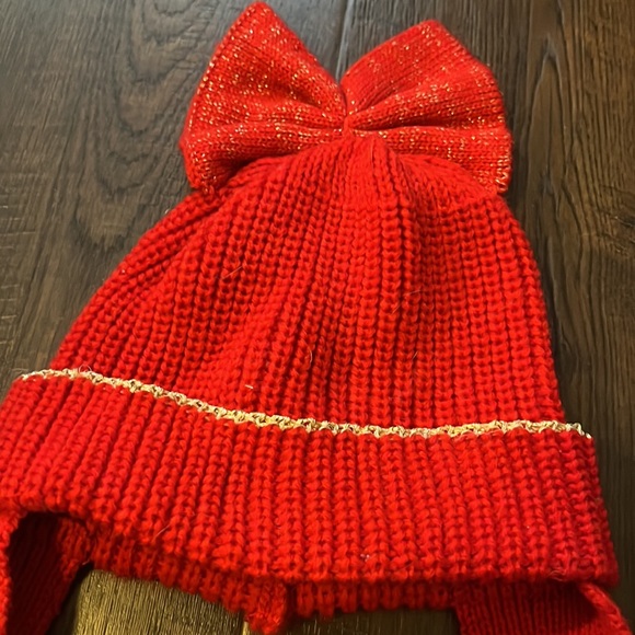 🚨4/$13🚨 Target Red Bow Baby Winter Hat - Picture 2 of 5